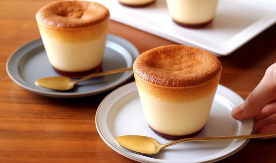 Custard-pudding-cake Honey Castella Pudding Cake