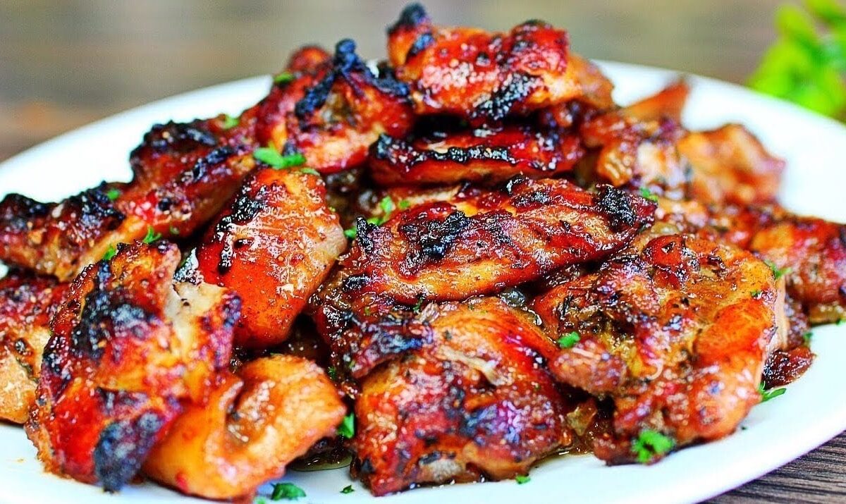 Honey Garlic Baked Chicken Thighs