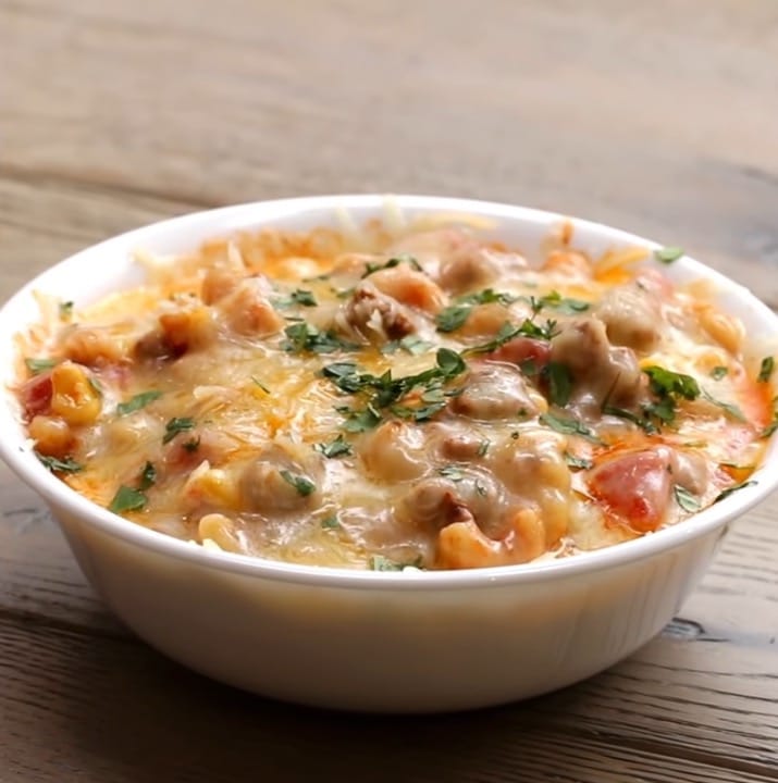 One Pot Cheesy Taco Pasta