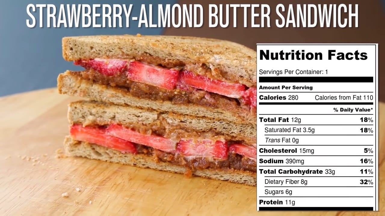 Strawberries with Almond Butter sandwich Strawberries with Almond Butter sandwich