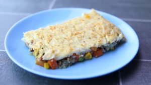 Delicious beef & cauliflower pie