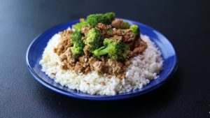 High protein beef cauliflower fried rice