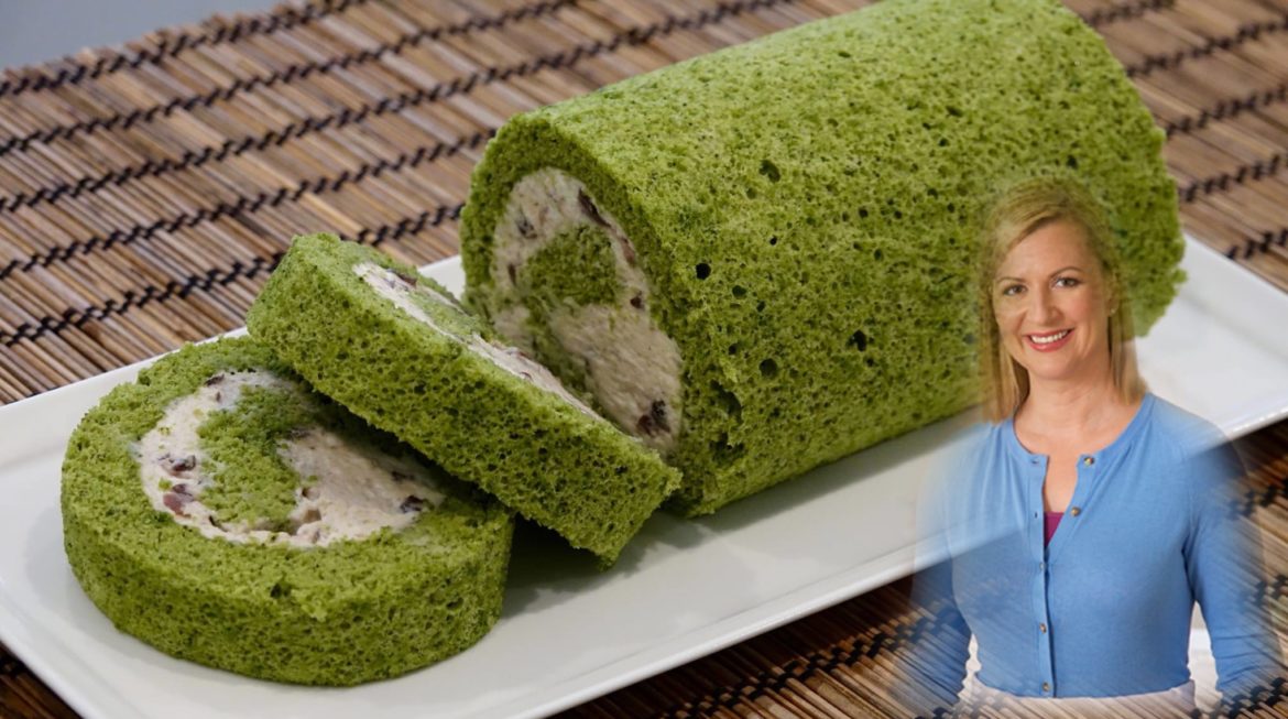 MATCHA SWISS ROLL (Made By Anna Olson) Book Recipes