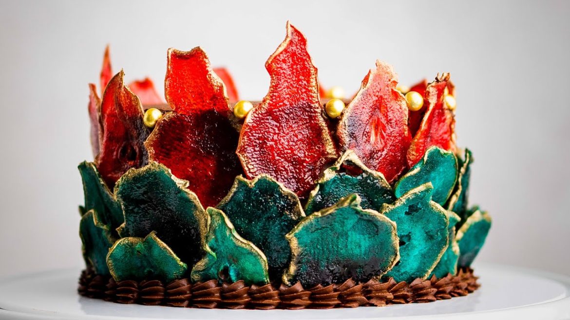 How to Make Plant Based Chocolate “Ganache”- Candied Fruit Art