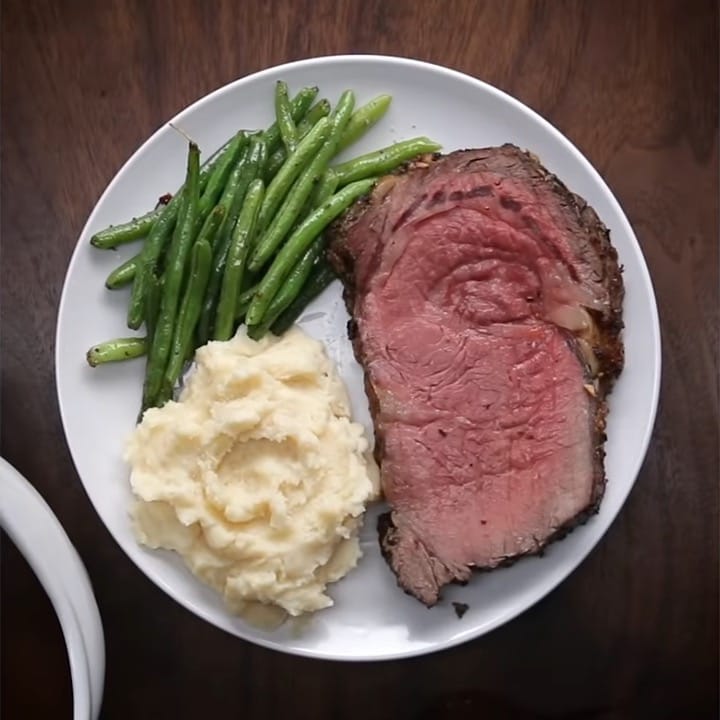 Prime RIB with garlic butter