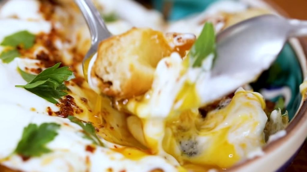 ÇILBIR World Famous Turkish Poached Eggs with Garlic Yoghurt