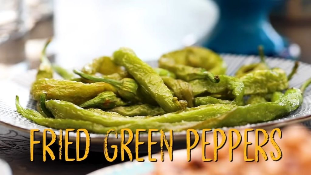 Fried green peppers