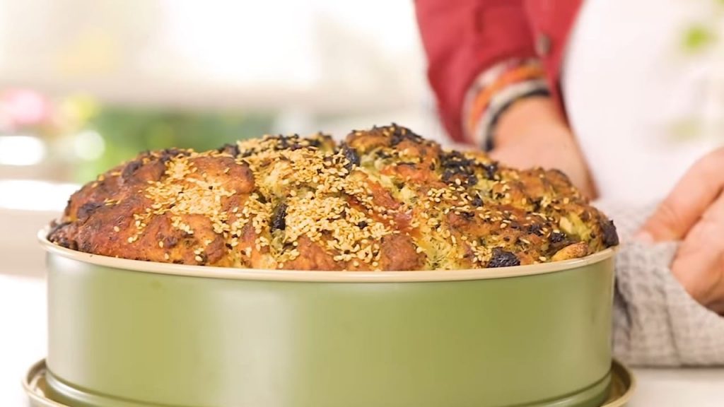 Savory Cake of Olives, Onion, Halloumi Cheese and Mint! 17 Savory Cake of Olives Onion Halloumi Cheese and Mint