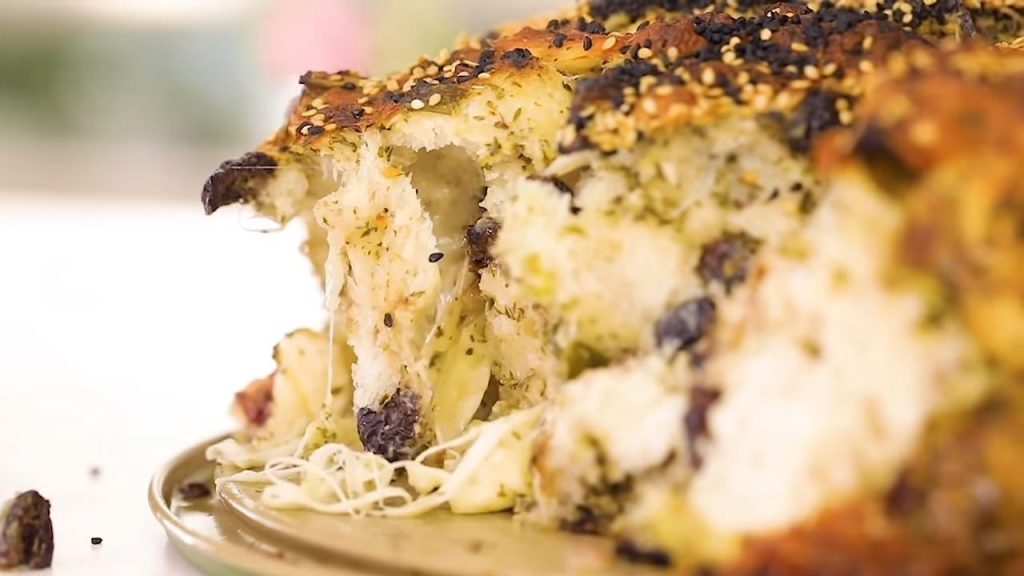 Savory Cake of Olives, Onion, Halloumi Cheese and Mint! 10 Savory Cake of Olives Onion Halloumi Cheese and Mint