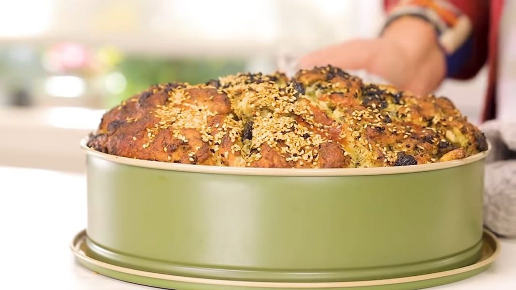 Savory Cake of Olives, Onion, Halloumi Cheese and Mint! 15 Savory Cake of Olives Onion Halloumi Cheese and Mint