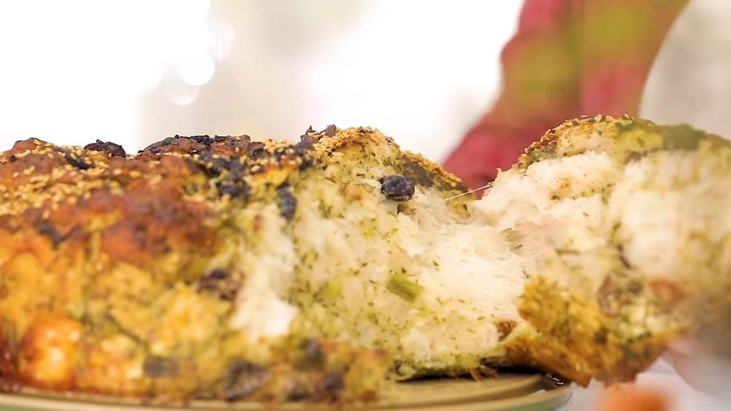 Savory Cake of Olives, Onion, Halloumi Cheese and Mint! 11 Savory Cake of Olives Onion Halloumi Cheese and Mint