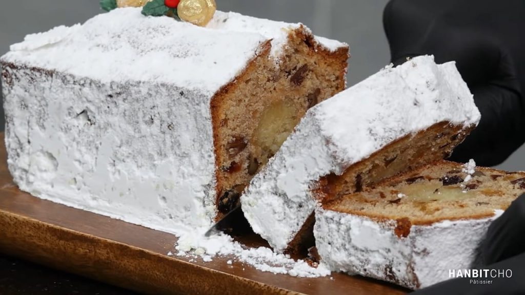 Stollen Pound Cake recipe With homemade marzipan Ready for Christmas
