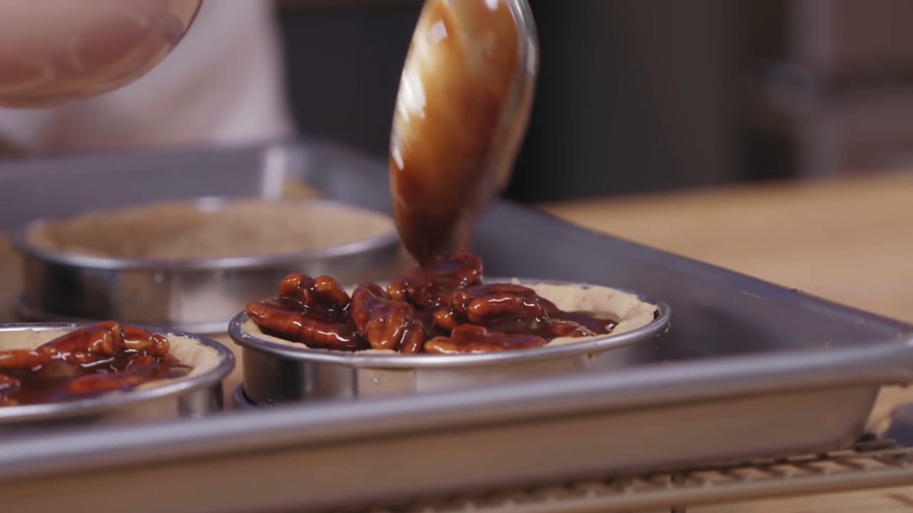 Chocolate Pecan Caramel Tarts