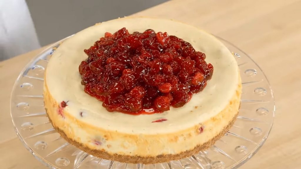White chocolate Cranberry CHEESECAKE