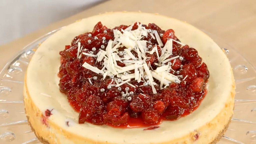 White chocolate Cranberry CHEESECAKE