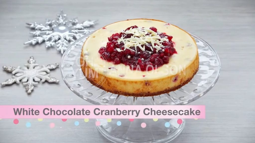 White chocolate Cranberry CHEESECAKE