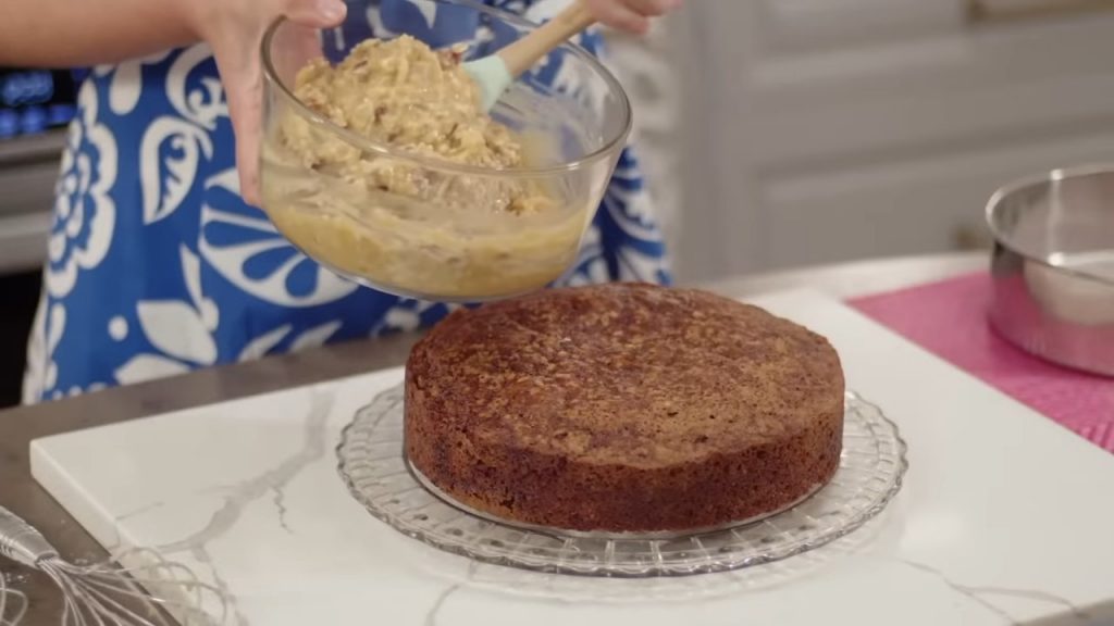 Baking Oatmeal Cake with Coconut Pecan Topping 6 Baking Oatmeal Cake with Coconut Pecan Topping