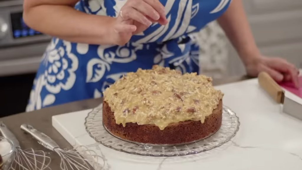 Baking Oatmeal Cake with Coconut Pecan Topping 8 Baking Oatmeal Cake with Coconut Pecan Topping