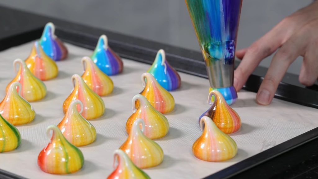 Rainbow Meringue Kisses 34 Rainbow Meringue Kisses