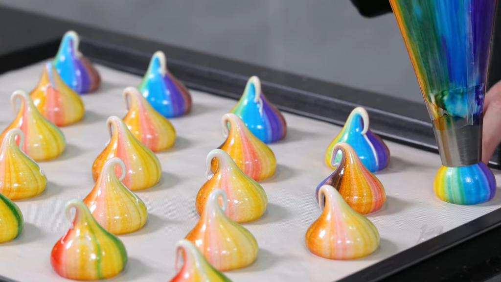 Rainbow Meringue Kisses 16 Rainbow Meringue Kisses
