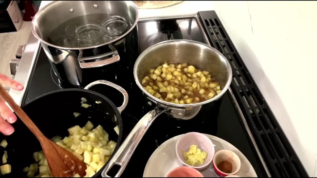 Baking Pumpkin Scones with Apple Pie Preserves